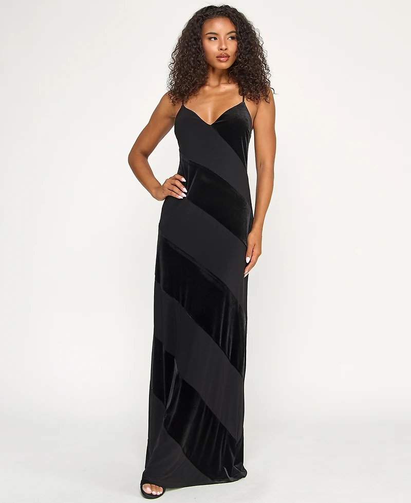 City Studios Juniors' Low-Back Panel Long Slip Dress