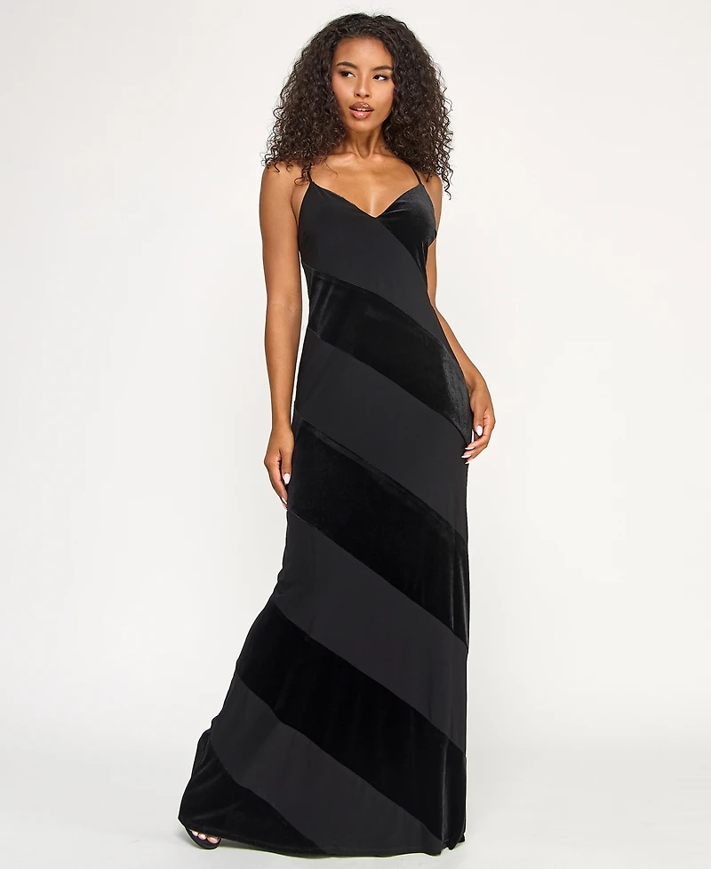 City Studios Juniors' Low-Back Panel Long Slip Dress