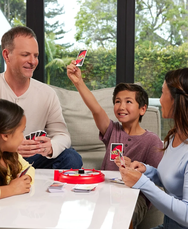 Mattel Uno Spin Card Game for Kid, Adult and Family Nights, Classic Play