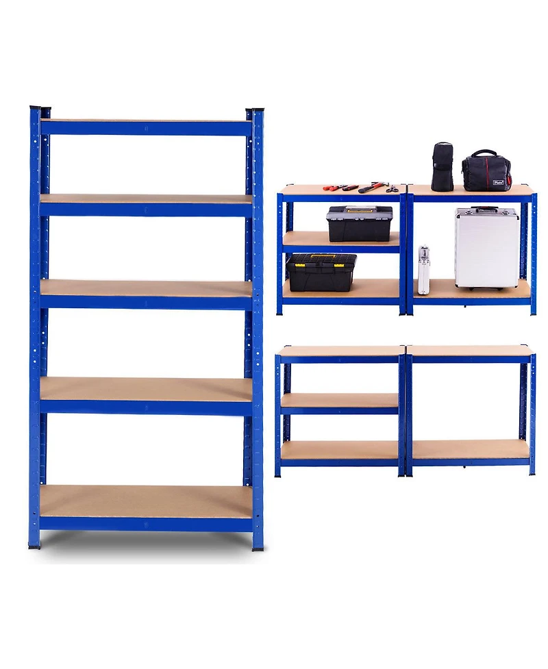 Gymax Adjustable 30''x60'' Heavy Duty 5 Level Garage Tool Shelf Storage 2000lb Capacity