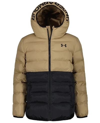 Under Armour Big Boys Pronto Color Block Full Zip Puffer Jacket