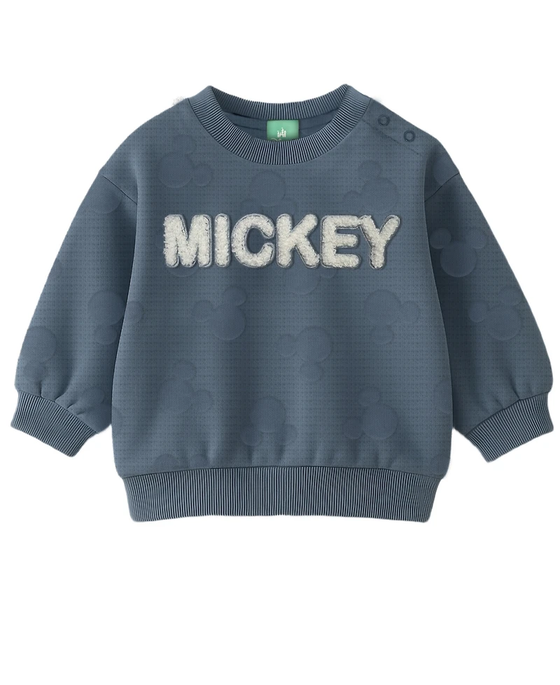 Disney Baby Boys 3-Piece Mickey Print Sweater, Bodysuit and Pants Set