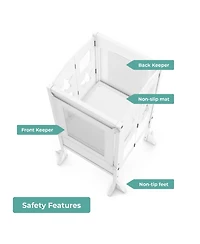 Guidecraft Classic Kitchen Helper Kids' Step Stool - Natural: Foldable and Adjustable Wooden Toddler Tower for Learning with Keeper