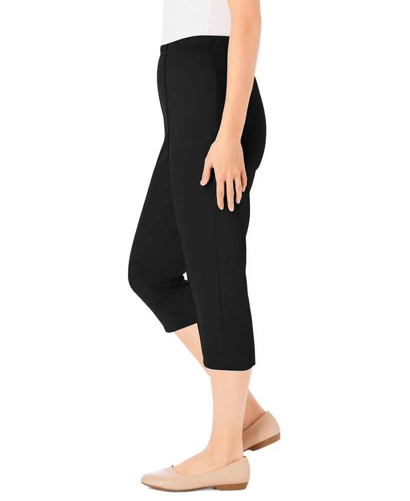 Woman Within Women's The Hassle-Free Soft Knit Capri