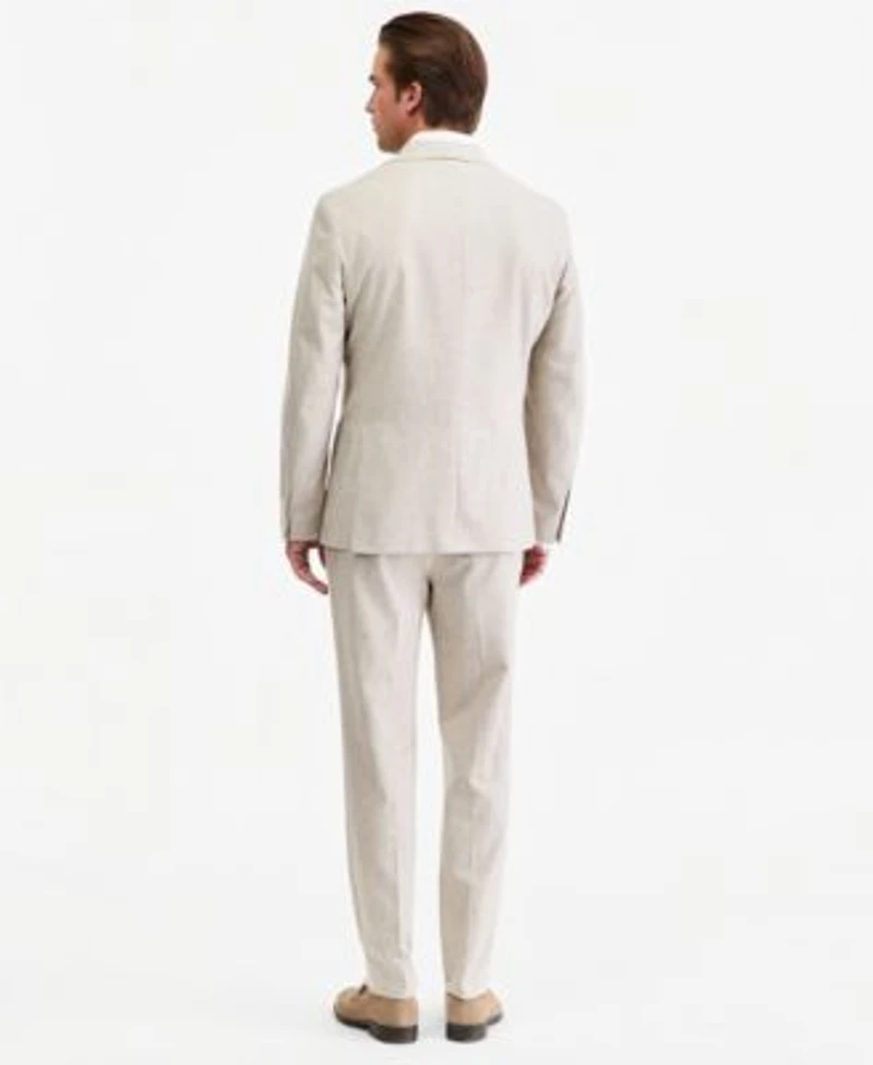 Michael Kors Mens Classic Fit Tan Texture Suit Separates