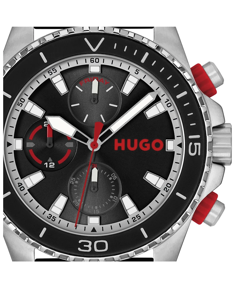 Hugo Boss Men's Dive Quartz Multifunction Silicone Watch