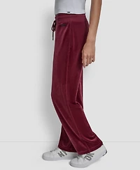 Dkny Jeans Petite Drawstring-Waist Velour Pants