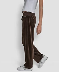Dkny Jeans Petite Drawstring-Waist Velour Pants