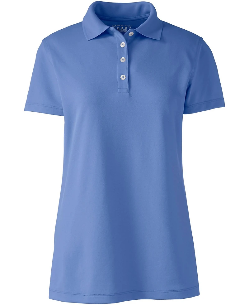 Lands' End Women's Short Sleeve Polyester Polo Shirt