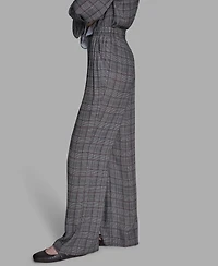 Bcbg Women's Plaid Wide-Leg Pants