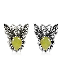 American West Jewelry Sterling Silver Yellow Jasper Bumblebee Stud Earrings