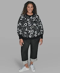 Karl Lagerfeld Paris Plus Scatter Letters Sweater