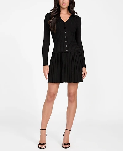 Guess Women's Pleated Miranda Sweater Skirt