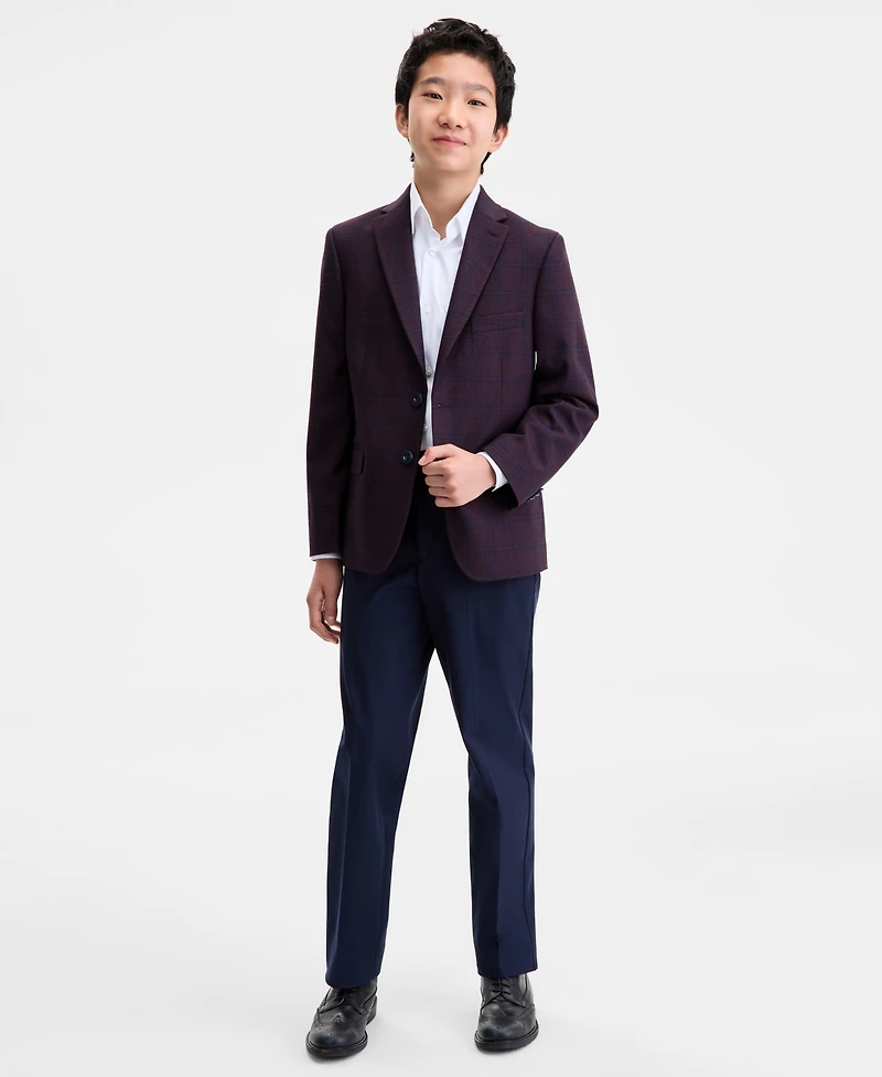Michael Kors Boys 8-20 Plain Plaid Jacket