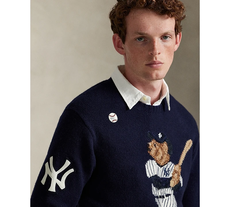 Polo Ralph Lauren Men's Yankees Bear Long Sleeve Sweater