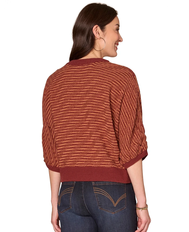 Democracy Women's Dolman Blouson Sleeve Sweater