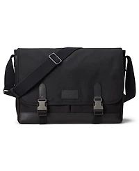 Polo Ralph Lauren Men's Leather-Trim Travel Messenger Bag