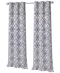 Kate Aurora Living 2 Pack Reversible Geometric Room Darkening Grommet Curtains - 38 in. W x 84 in. L, Lavender/Purple