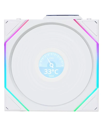 Lian-Li Uni Fan Tl Wireless 1.6" Lcd 120mm Argb Case Fan with Reverse Blade, White