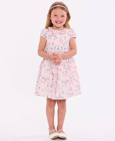 Bonnie Jean Toddler and Little Girls Paris Smocked Dress