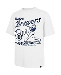 '47 Brand Men's White Milwaukee Brewers Regional Batter Foundation T-Shirt