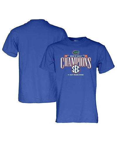 Blue 84 Men's and Women's Royal Florida Gators 2025 Sec Golf Champions T-Shirt