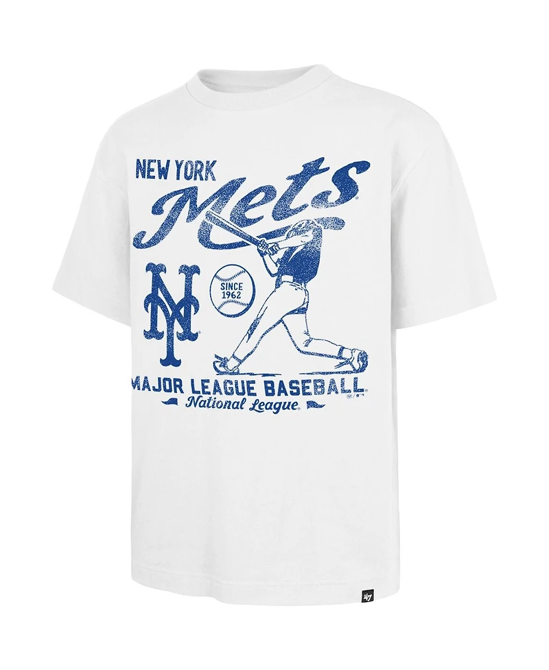 '47 Brand Men's White New York Mets Regional Batter Foundation T-Shirt