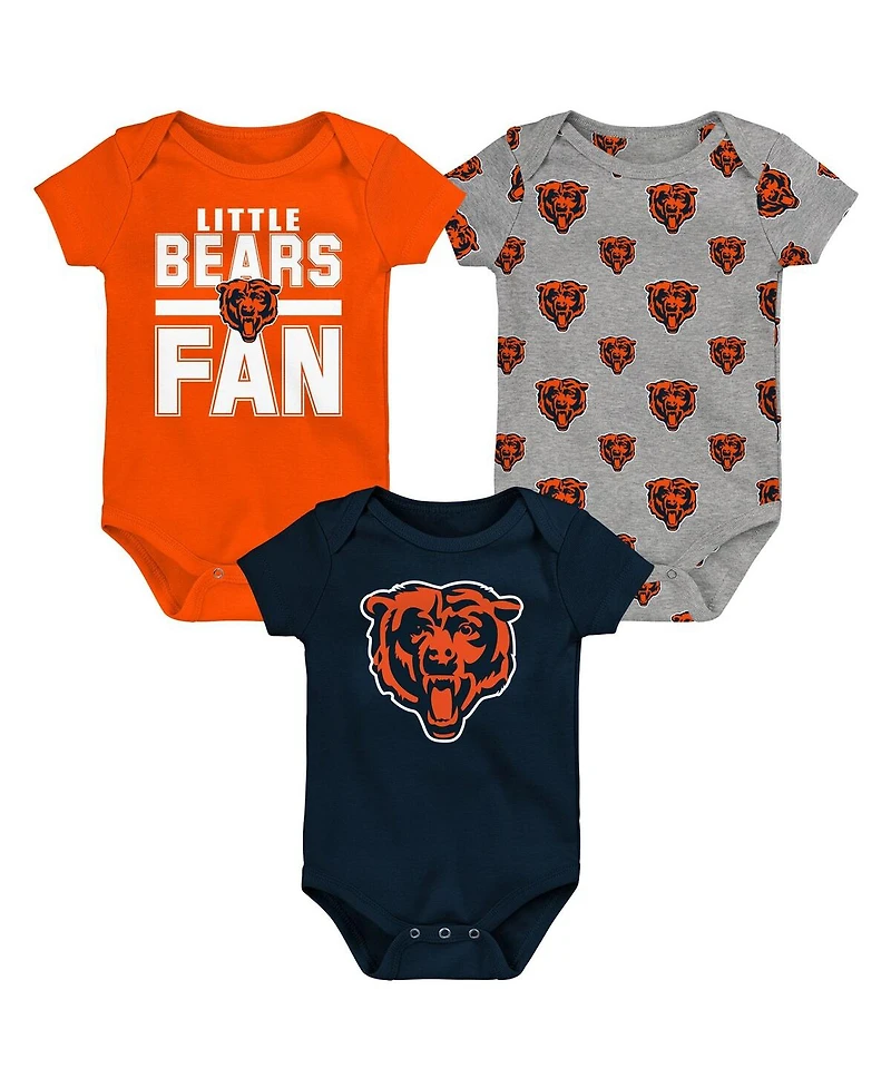 Outerstuff Newborn 3-Piece Chicago Bears Little Tike Bodysuit Set