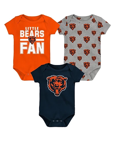 Outerstuff Newborn 3-Piece Chicago Bears Little Tike Bodysuit Set