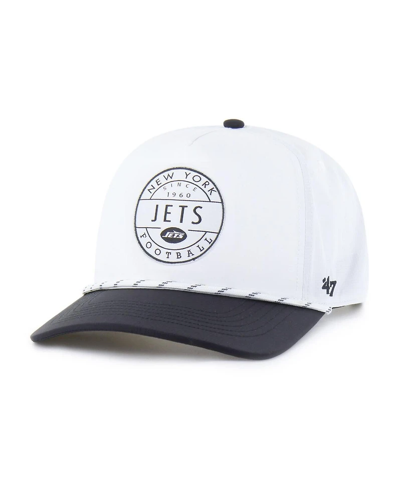 '47 Brand Men's White/Black New York Jets Suburbia Hitch Two-Tone Adjustable Hat