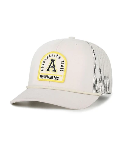 '47 Brand Men's and Women's Cream Appalachian State Mountaineers Core Inline Gravestone Adjustable Trucker Hat