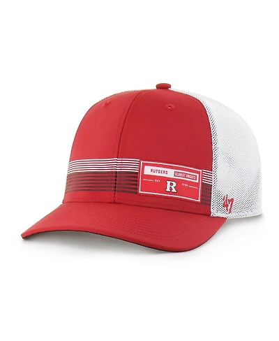 '47 Brand Men's Scarlet Rutgers Scarlet Knights Rangefinder Brrr Trucker Adjustable Hat
