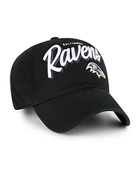 '47 Brand Women's Black Baltimore Ravens Ariana Clean Up Adjustable Hat