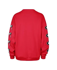 '47 Brand Women's Red Georgia Bulldogs Go Big Oversized Pullover Sweatshirt