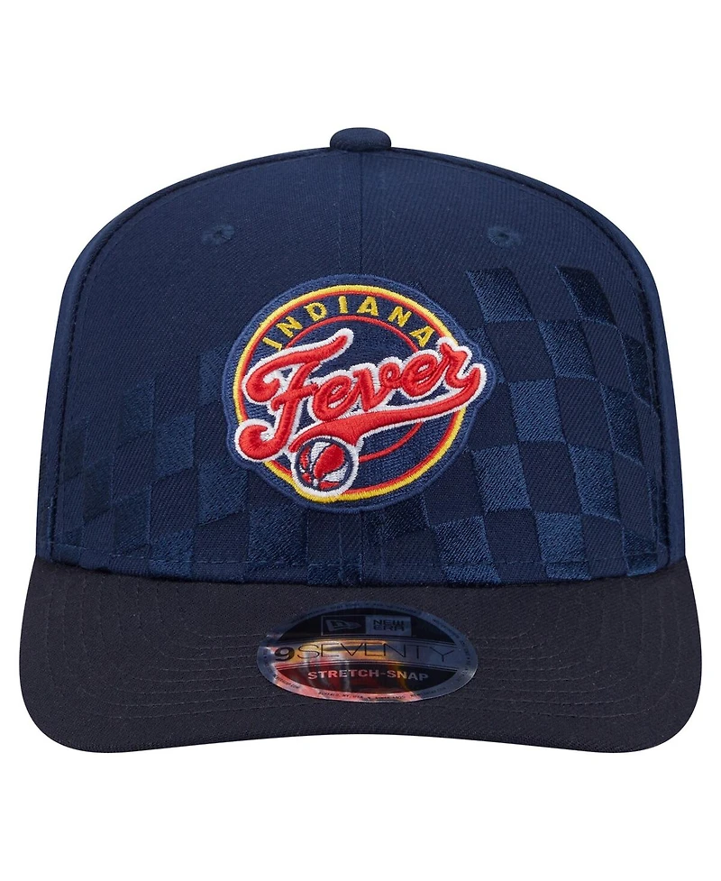New Era Men's and Women's Navy Indiana Fever 9SEVENTY Checkerboard Print Adjustable Hat