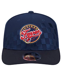 New Era Men's and Women's Navy Indiana Fever 9SEVENTY Checkerboard Print Adjustable Hat