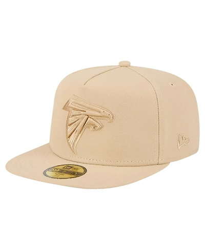 New Era Men's Light Beige Atlanta Falcons Color Pack A-Frame 59FIFTY Fitted Hat