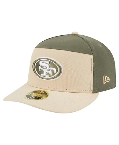New Era Men's Light Beige/Olive San Francisco 49ers Two-Tone Color Pack Split Panel 59FIFTY Fitted Hat
