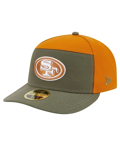 New Era Men's Olive/Brown San Francisco 49ers Two-Tone Color Pack Split Panel 59FIFTY Fitted Hat