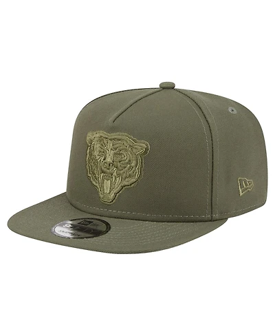 New Era Men's Olive Chicago Bears Color Pack A-Frame 9FIFTY Snapback Hat