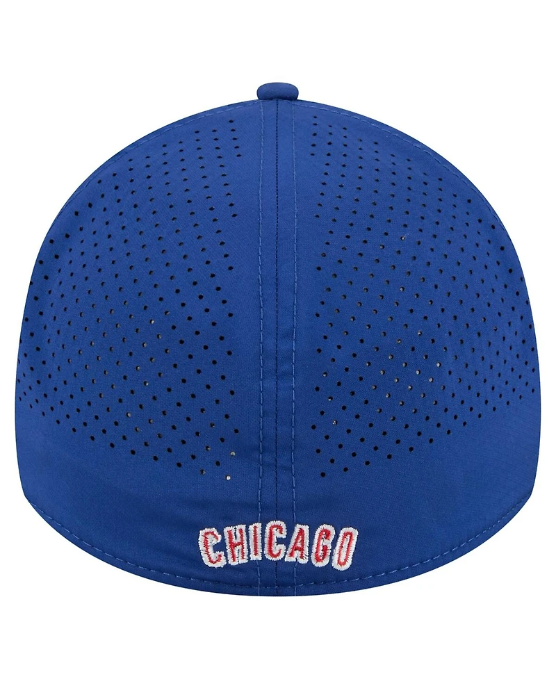 New Era Men's Royal Chicago Cubs 39THIRTY A-Frame Perforated Flex Hat