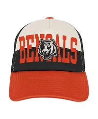 Outerstuff Big Boys and Girls White/Orange Cincinnati Bengals Modern Fan Trucker Adjustable Hat