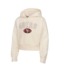 Outerstuff Big Girls Cream San Francisco 49ers Oversized Cropped Blitz Hoodie