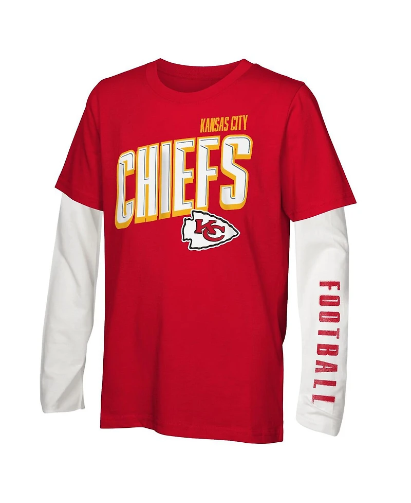 Outerstuff Big Boys and Girls Kansas City Chiefs The Mix Combo T-Shirt Set