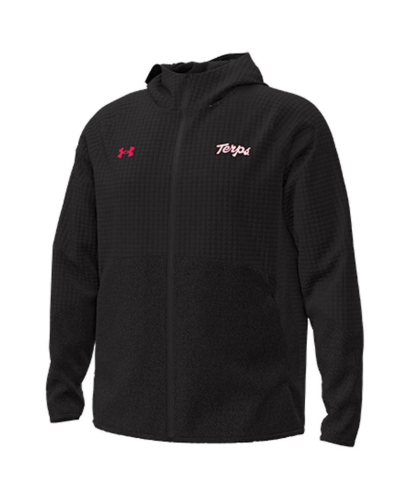 Under Armour Men's Black Maryland Terrapins Unstoppable Raglan Full-Zip Jacket