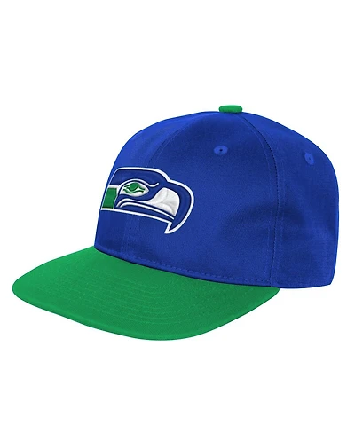 Outerstuff Big Boys and Girls Royal Seattle Seahawks True Retro Adjustable Hat