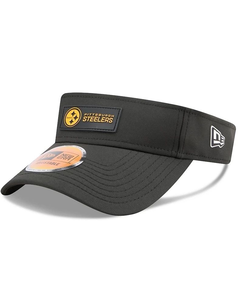 New Era Men's Black Pittsburgh Steelers 2025 Sideline Visor Hat