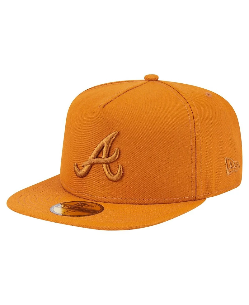 New Era Men's Orange Atlanta Braves Color Pack A-Frame 59FIFTY Fitted Hat