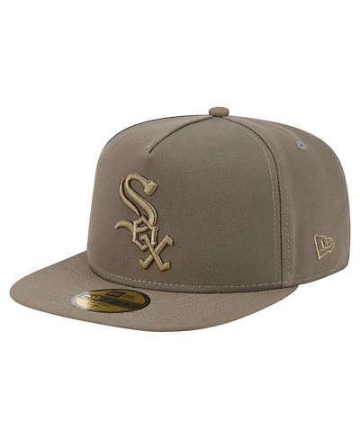 New Era Men's Olive Chicago White Sox Color Pack A-Frame 59FIFTY Fitted Hat
