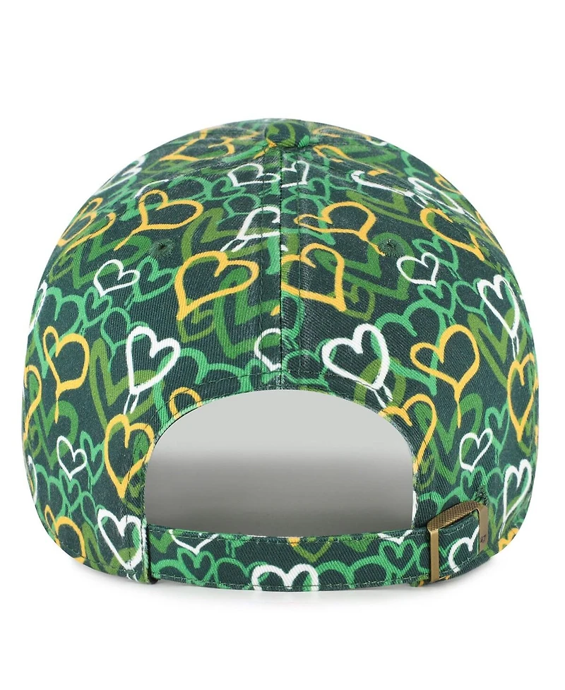 '47 Brand Girls Preschool Green Bay Packers Mural Clean Up Adjustable Hat